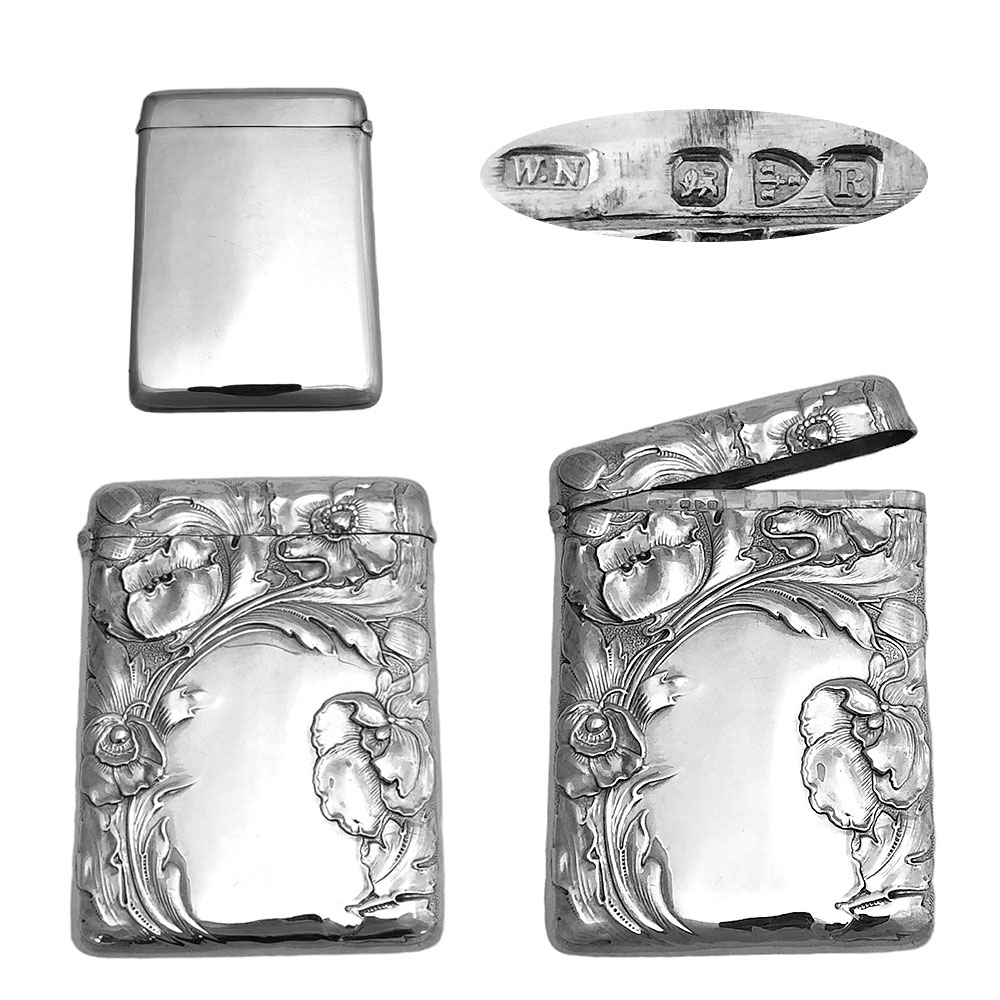 Art Nouveau Silver Card Case 1900